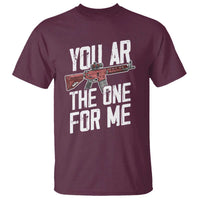 Funny Gun Lover Valentine Pun T Shirt You AR the One for Me Tactical Romance