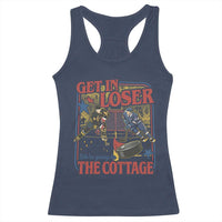 Get In Loser We’re Going To The Cottage Racerback Tank Top Hockey Romance LGBT Retro Summer Road Trip