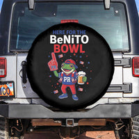 Funny Benito Bowl Puerto Rican Football Spare Tire Cover Coquí Frog Music Fan with Beer and Foam Finger