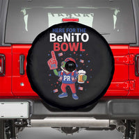 Funny Benito Bowl Puerto Rican Football Spare Tire Cover Coquí Frog Music Fan with Beer and Foam Finger