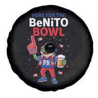 Funny Benito Bowl Puerto Rican Football Spare Tire Cover Coquí Frog Music Fan with Beer and Foam Finger