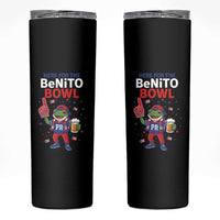Funny Benito Bowl Puerto Rican Football Skinny Tumbler Coquí Frog Music Fan with Beer and Foam Finger