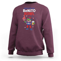 Funny Benito Bowl Puerto Rican Football Sweatshirt Coquí Frog Music Fan with Beer and Foam Finger