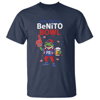 Funny Benito Bowl Puerto Rican Football T Shirt Coquí Frog Music Fan with Beer and Foam Finger