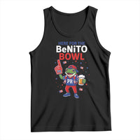 Funny Benito Bowl Puerto Rican Football Tank Top Coquí Frog Music Fan with Beer and Foam Finger