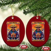 Funny San Benito Patron del Halftime Ceramic Ornament Bowl 2026 Puerto Rican Football Music Fan