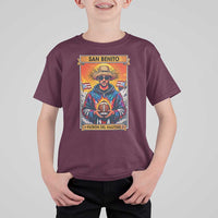 Funny San Benito Patron del Halftime T Shirt For Kid Bowl 2026 Puerto Rican Football Music Fan