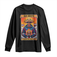 Funny San Benito Patron del Halftime Long Sleeve Shirt Bowl 2026 Puerto Rican Football Music Fan