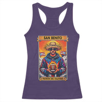Funny San Benito Patron del Halftime Racerback Tank Top Bowl 2026 Puerto Rican Football Music Fan