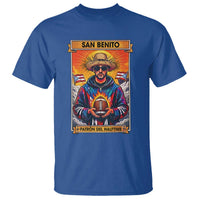 Funny San Benito Patron del Halftime T Shirt Bowl 2026 Puerto Rican Football Music Fan