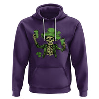 Funny St. Patricks Day Drinking Skeleton Hoodie for Beer Lover Alcoholic - Wonder Print Shop