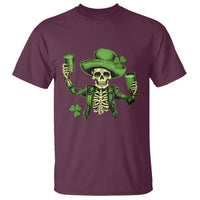 Funny St. Patricks Day Drinking Skeleton T Shirt for Beer Lover Alcoholic - Wonder Print Shop