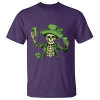 Funny St. Patricks Day Drinking Skeleton T Shirt for Beer Lover Alcoholic - Wonder Print Shop