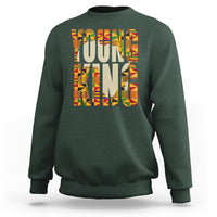 African Kente Sweatshirt Young King for Boys Men - Wonder Print Shop