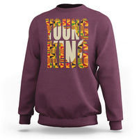 African Kente Sweatshirt Young King for Boys Men - Wonder Print Shop
