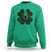 Funny St. Patricks Day Bigfoot Sweatshirt Sasquatch Shamrock Paddys Irish - Wonder Print Shop