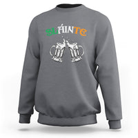 Funny St. Patricks Day Drinking Sweatshirt Slainte Irish Cheers - Wonder Print Shop