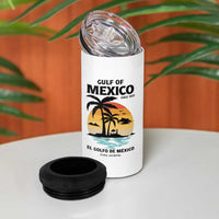 Gulf of Mexico Forever Since 1550 4 in 1 Can Cooler Tumbler Golfo De Mexico Para Siempre Retro Beach