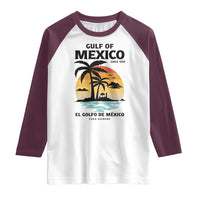 Gulf of Mexico Forever Since 1550 Raglan Shirt Golfo De Mexico Para Siempre Retro Beach