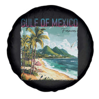Gulf of Mexico Forever Spare Tire Cover Retro Beach