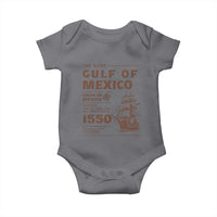 Gulf of Mexico Name Origin 1550 Baby Onesie Sailing Ship Retro Vintage