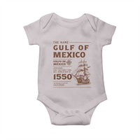 Gulf of Mexico Name Origin 1550 Baby Onesie Sailing Ship Retro Vintage