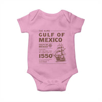 Gulf of Mexico Name Origin 1550 Baby Onesie Sailing Ship Retro Vintage