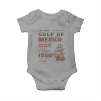 Gulf of Mexico Name Origin 1550 Baby Onesie Sailing Ship Retro Vintage