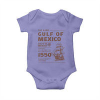 Gulf of Mexico Name Origin 1550 Baby Onesie Sailing Ship Retro Vintage