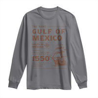 Gulf of Mexico Name Origin 1550 Long Sleeve Shirt Sailing Ship Retro Vintage