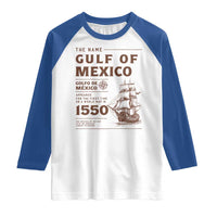 Gulf of Mexico Name Origin 1550 Raglan Shirt Sailing Ship Retro Vintage