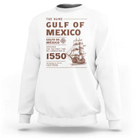 Gulf of Mexico Name Origin 1550 Sweatshirt Sailing Ship Retro Vintage