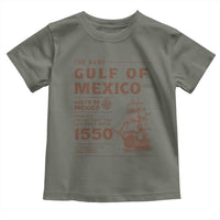 Gulf of Mexico Name Origin 1550 Toddler T Shirt Sailing Ship Retro Vintage