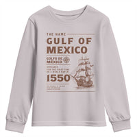 Gulf of Mexico Name Origin 1550 Youth Sweatshirt Sailing Ship Retro Vintage