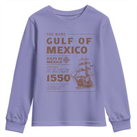 Gulf of Mexico Name Origin 1550 Youth Sweatshirt Sailing Ship Retro Vintage