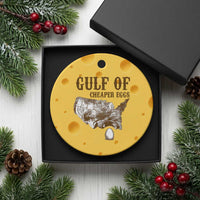 Gulf of Cheaper Eggs Ceramic Ornament Gulf of Mexico - Wonder Print Shop