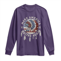 Make America Native Again Long Sleeve Shirt Indigenous Peoples Pride USA Flag