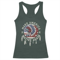 Make America Native Again Racerback Tank Top Indigenous Peoples Pride USA Flag