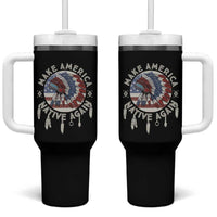 Make America Native Again Tumbler With Handle Indigenous Peoples Pride USA Flag