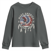 Make America Native Again Youth Sweatshirt Indigenous Peoples Pride USA Flag
