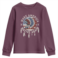 Make America Native Again Youth Sweatshirt Indigenous Peoples Pride USA Flag