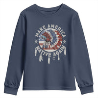 Make America Native Again Youth Sweatshirt Indigenous Peoples Pride USA Flag