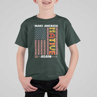 Make America Native Again T Shirt For Kid Indigenous Pride Cultural Heritage USA Flag