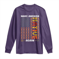 Make America Native Again Long Sleeve Shirt Indigenous Pride Cultural Heritage USA Flag