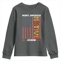Make America Native Again Youth Sweatshirt Indigenous Pride Cultural Heritage USA Flag