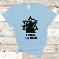 Funny Jiu Jitsu T Shirt Jiu Jitsu Pun Joke I Know Jew Jitsu For Jewish Martial Arts Jewish Man - Wonder Print Shop
