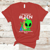 Funny Alien T Shirt Funny Alien I Identify As An Alien Preferred Pronoun LGBTQ+ - Wonder Print Shop