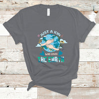 Earth Lover T Shirt Environmental Just A Kid Who Loves The Earth Happy Earth Day Save The Planet Go Green - Wonder Print Shop