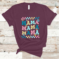 Retro Mama T Shirt Mothers Day Retro Groovy Mama Matching Family Party Women - Wonder Print Shop