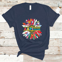 Asian American T Shirt Asian American And Pacific Islander Heritage Month Sunflower - Wonder Print Shop